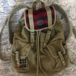 Roxy boho Army Green Backpack